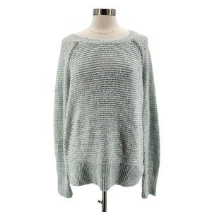 NWT Anthropologie Sleeping on Snow Rhinestone Blue Open Knit Sweater Medium